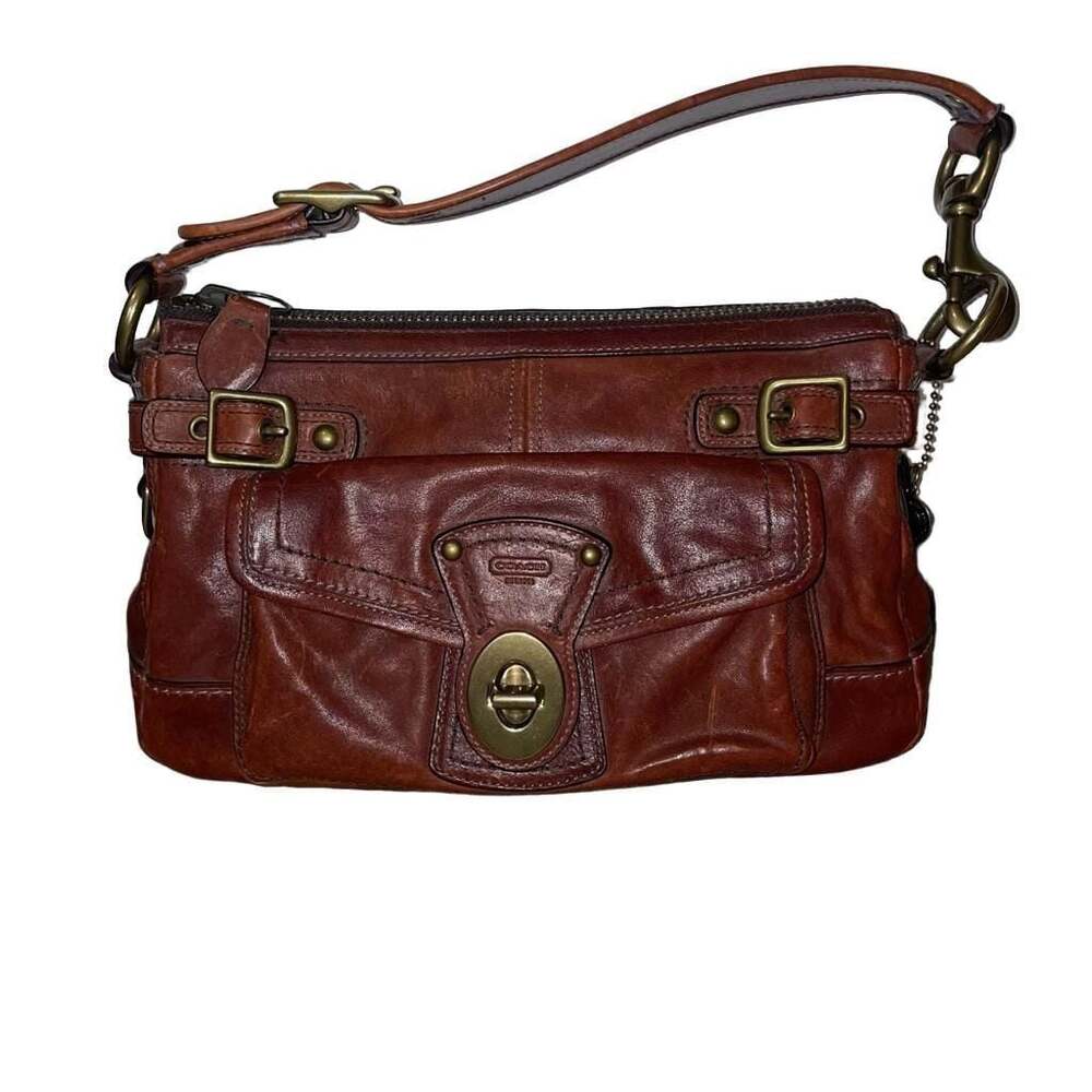 Coach 11127 Vintage Cognac Legacy Leigh Turnlock Shoulder Bag